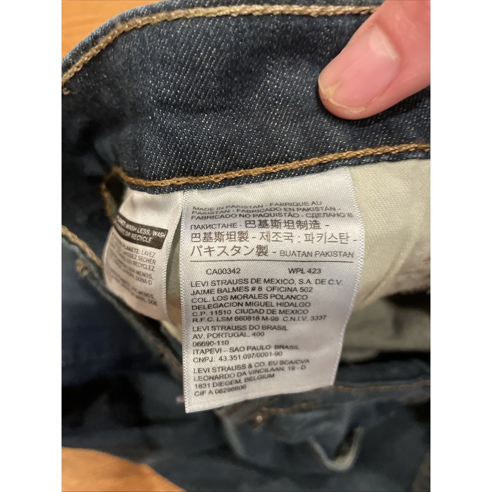 Levi's Men's 513 Slim Straight Cut Jeans Dark Blue Faded Wash Modern Size 36x30 - Picture 5 of 8
